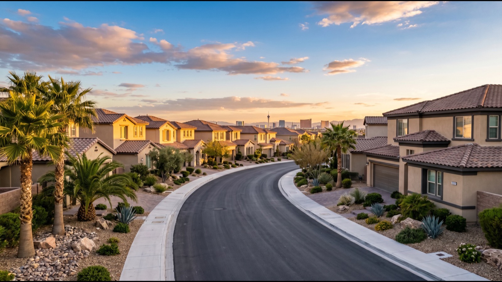North Las Vegas Nevada family neighborhood streetscape — homestead declaration for newer Clark County buyers