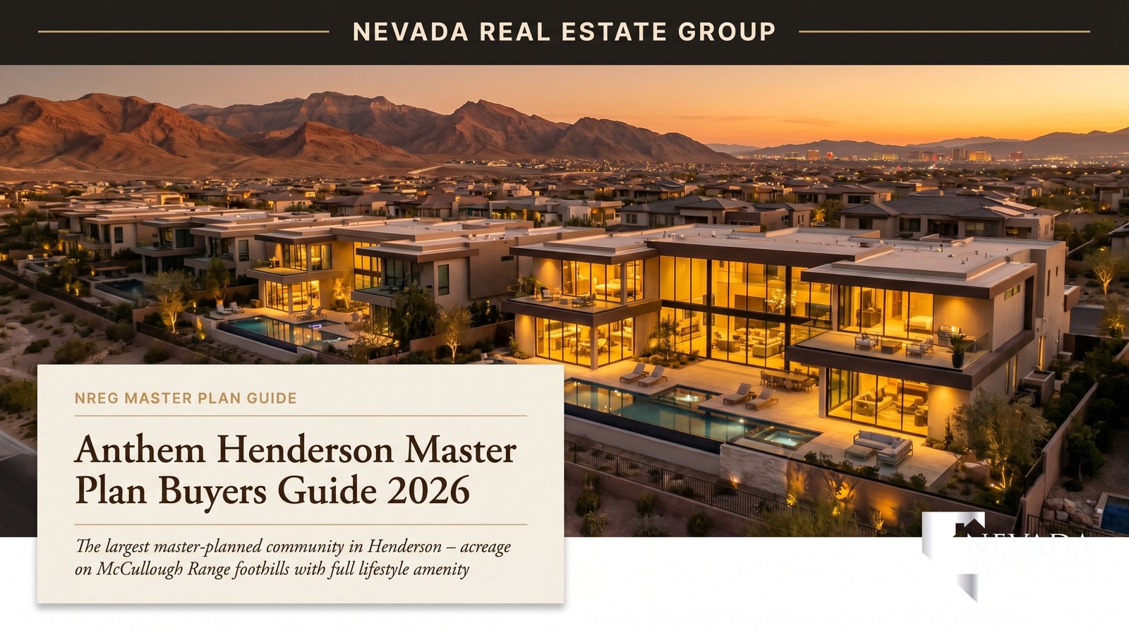 A Henderson Nevada master-planned community at dusk, where ROAD to Housing Act density incentives could shape future home types